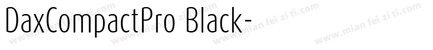 DaxCompactPro Black字体转换